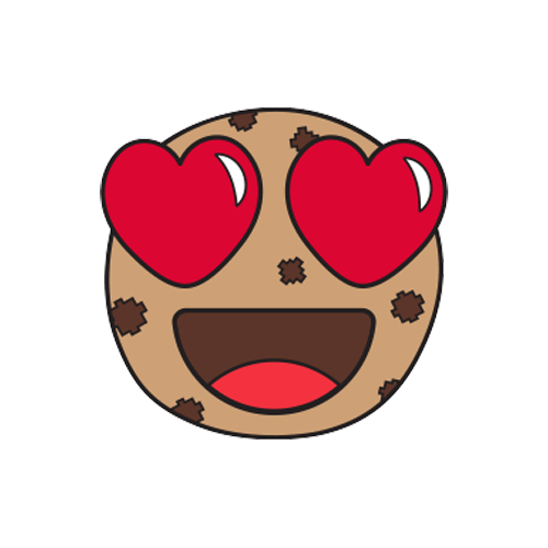 Heart Eyes Cookie Emoji